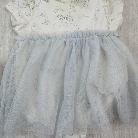 Lot of 2 Disney Party Dress Baby Girls 6 Month White Blue Princess Tutu Ruffled - Picture 3 of 6